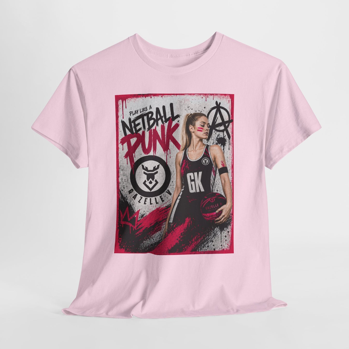 'GK Netball Punk' Limited Edition T-Shirt. PERSONALISATION AVAILABLE