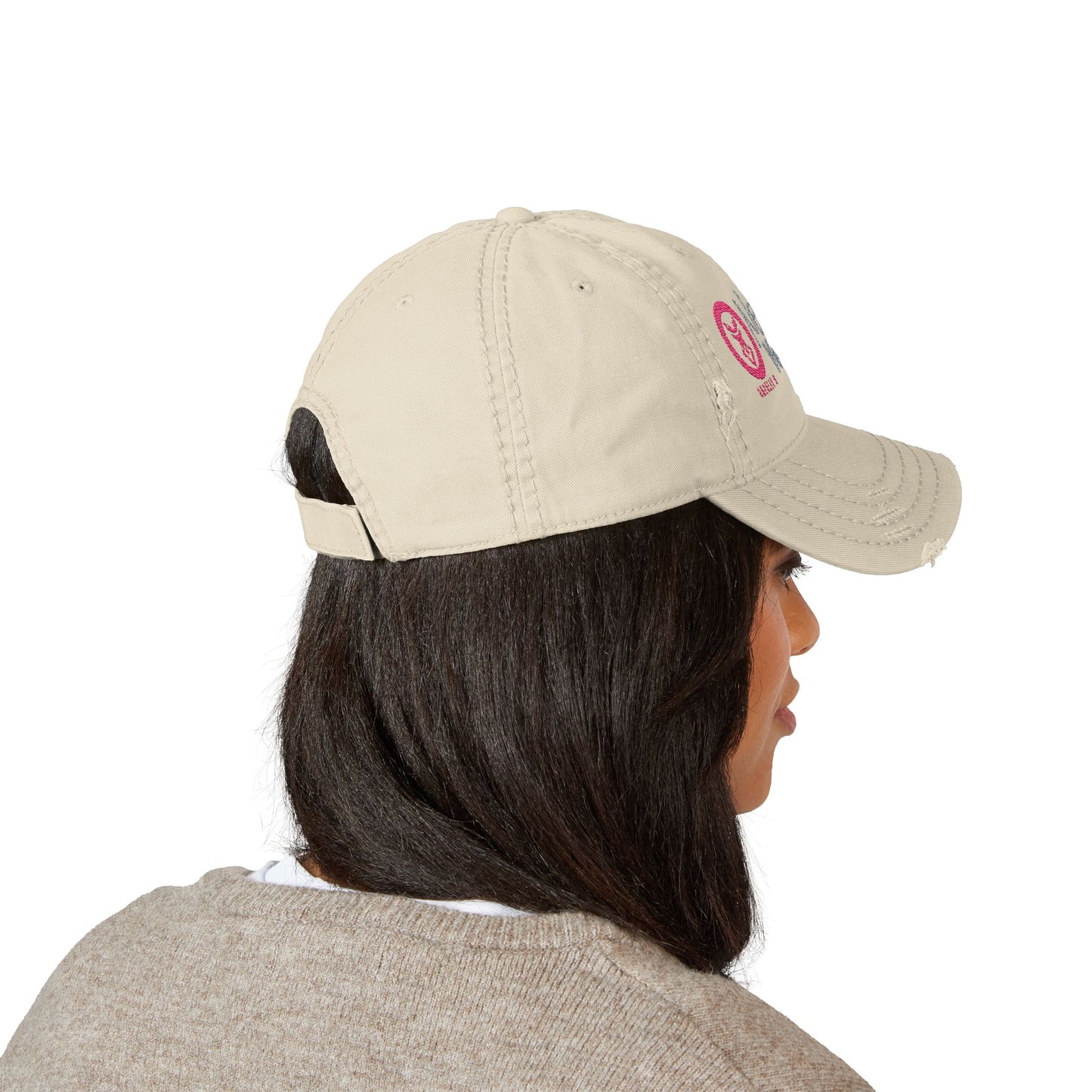 Gazelle 'Netball Velocity' Embroidered Distressed Baseball Cap