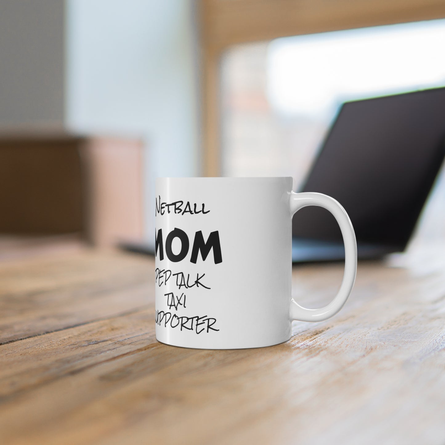 Copy of Gazelle 'Netball MOM - Pep Talk, Taxi, Supporter' coffee mug