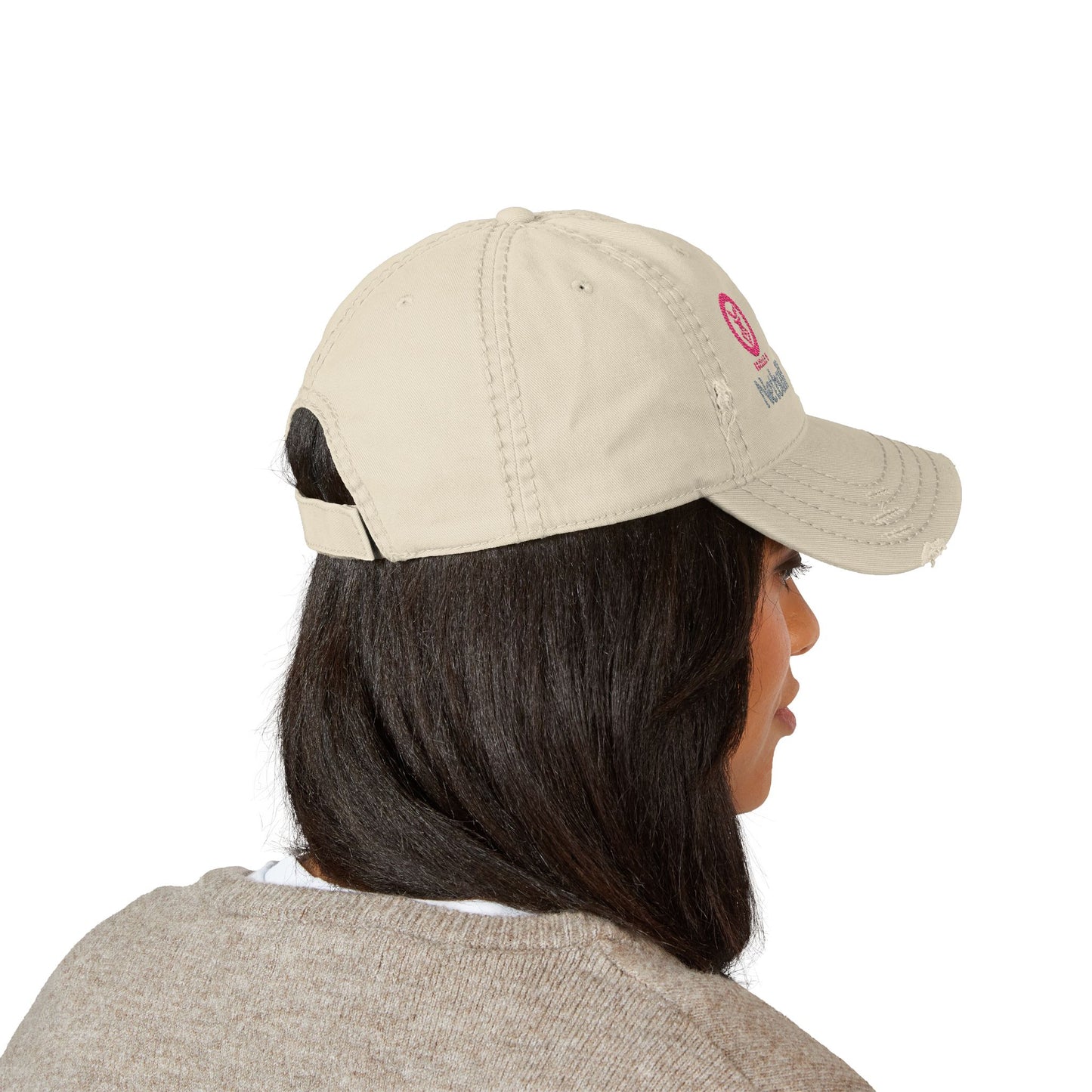 Gazelle 'Netball WD' Embroidered Distressed Baseball Cap