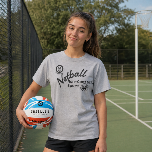 Gazelle V 'Netball. Non-Contact Sport...' t-shirt