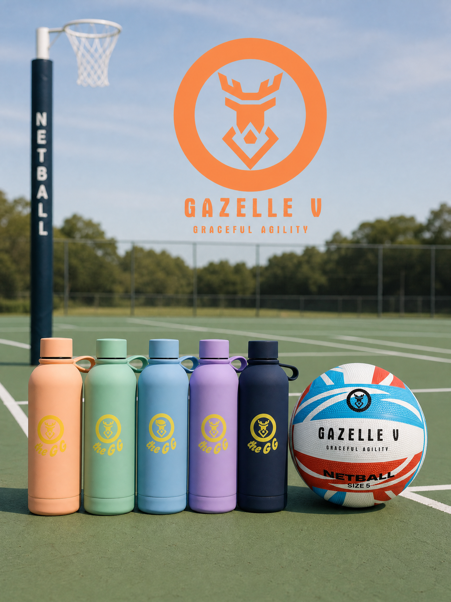 'GG Guzzling Gazelle' Stainless Steel 500ml Drinking Bottle