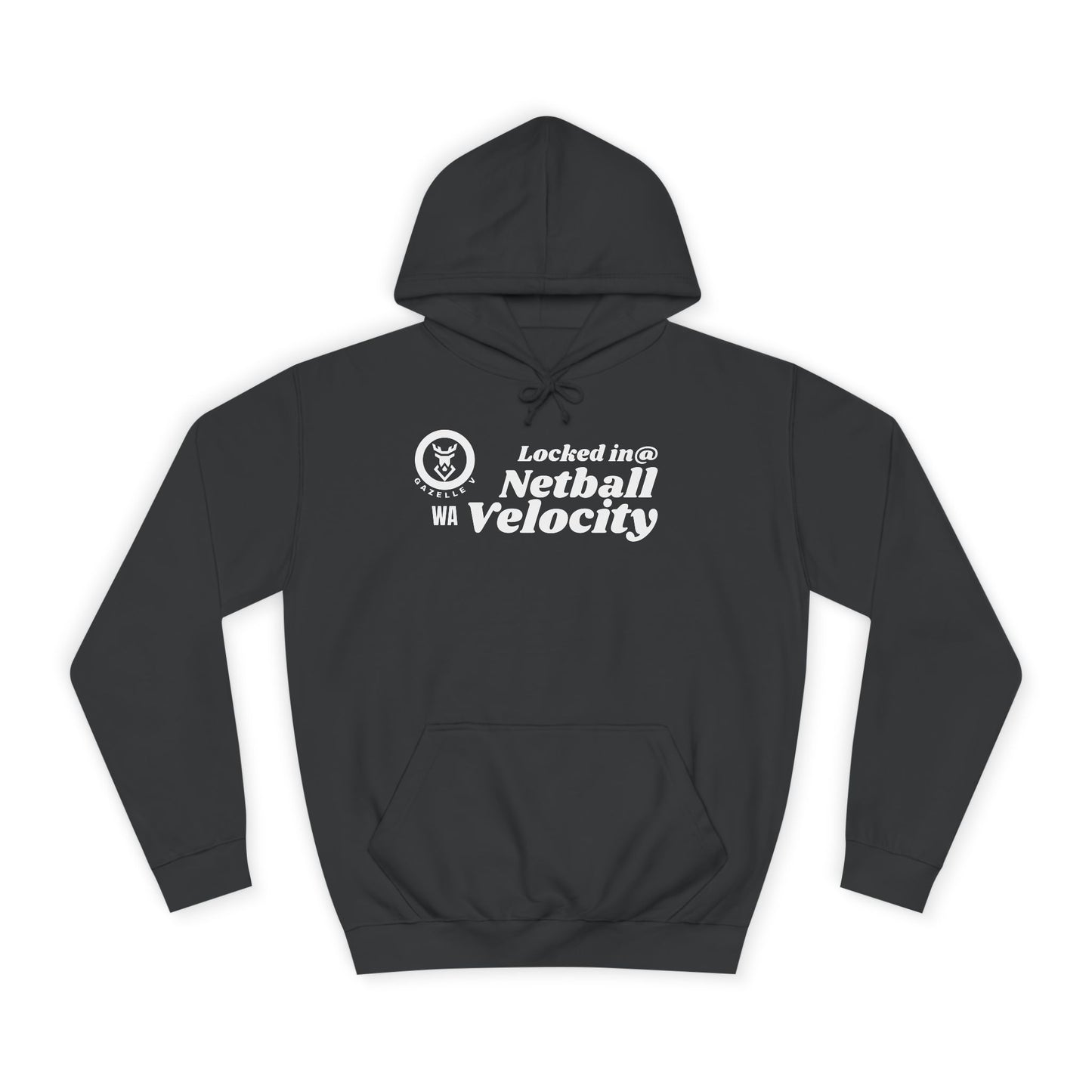 'Gazelle WA (Wing Attack) Locked In@ Netball Velocity' Hoodie