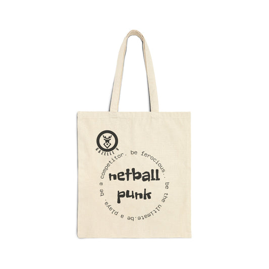 Gazelle Cotton Canvas Tote Bag 'Netball Punk'