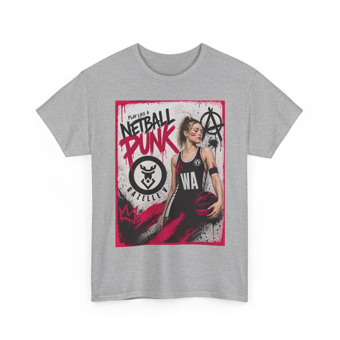 'WA Netball Punk' Limited Edition T-Shirt. PERSONALISATION AVAILABLE