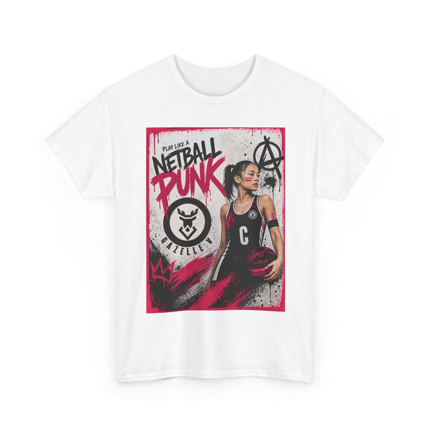 'C Netball Punk' Limited Edition T-Shirt. PERSONALISATION AVAILABLE