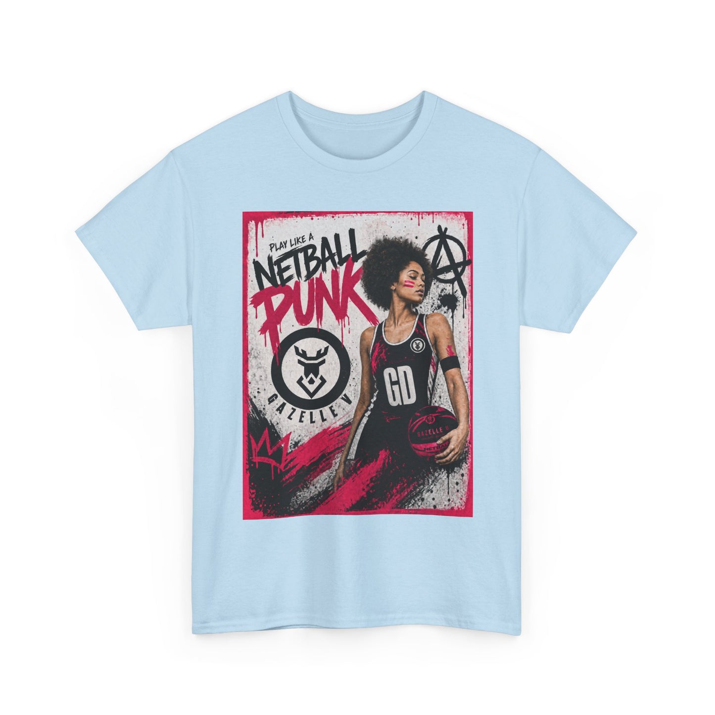 'GD Netball Punk' Limited Edition T-Shirt. PERSONALISATION AVAILABLE