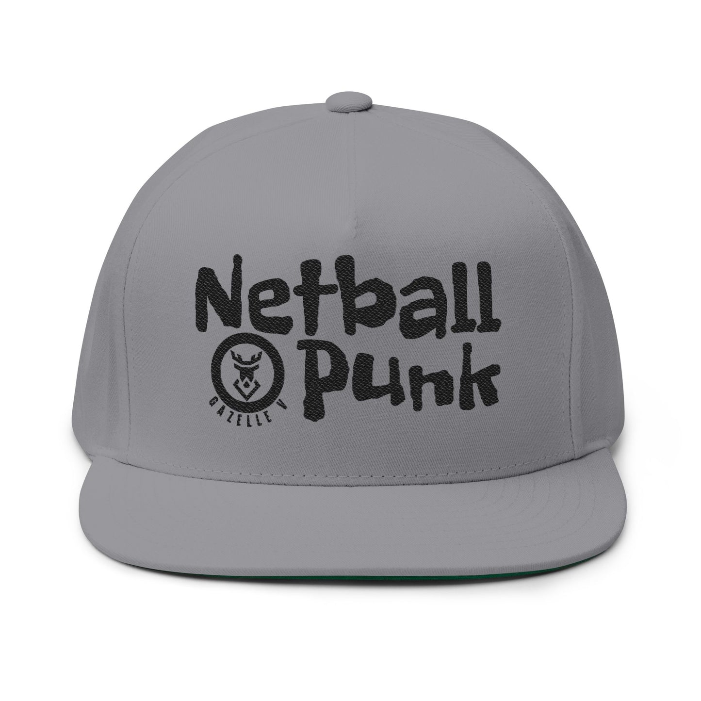 Gazelle V 'Netball Punk' Flat Bill Cap – Embroidered Premium Sports Cap