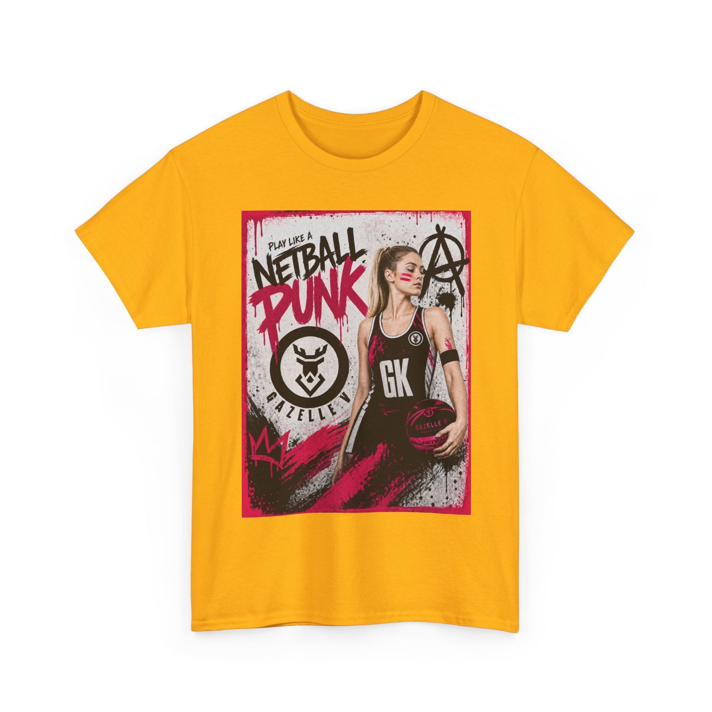 'GK Netball Punk' Limited Edition T-Shirt. PERSONALISATION AVAILABLE