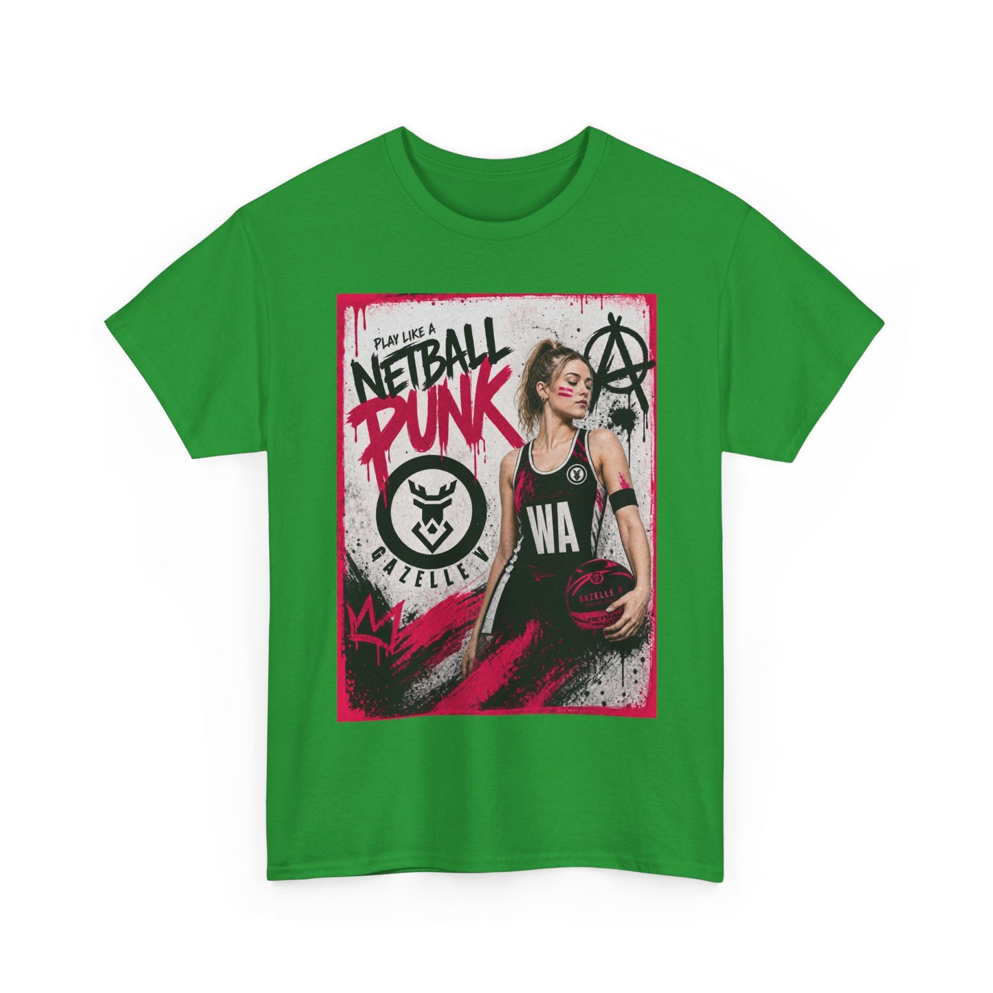 'WA Netball Punk' Limited Edition T-Shirt. PERSONALISATION AVAILABLE
