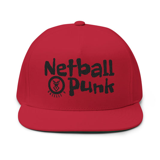 Gazelle V 'Netball Punk' Flat Bill Cap – Embroidered Premium Sports Cap