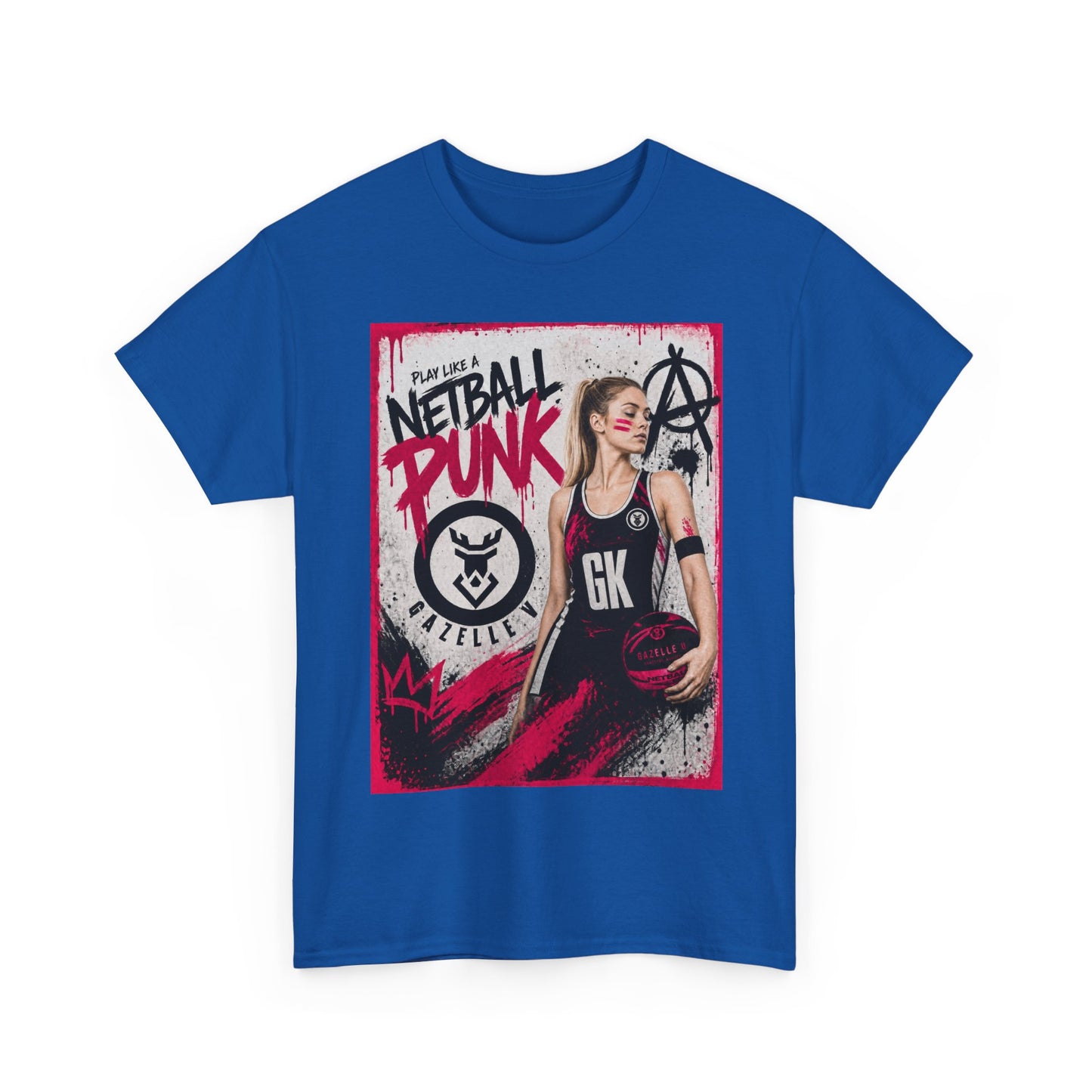 'GK Netball Punk' Limited Edition T-Shirt. PERSONALISATION AVAILABLE