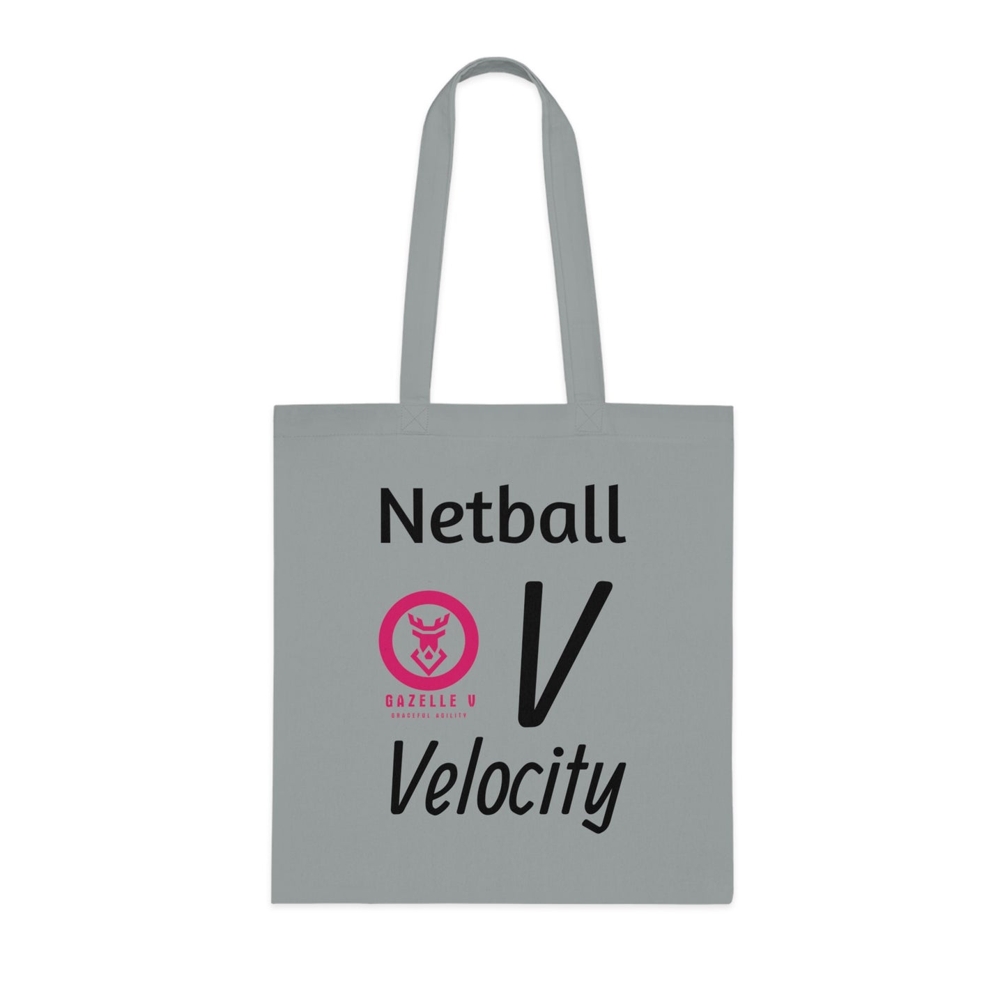 Gazelle Netball 'V for Velocity' Cotton Canvas Tote Bag