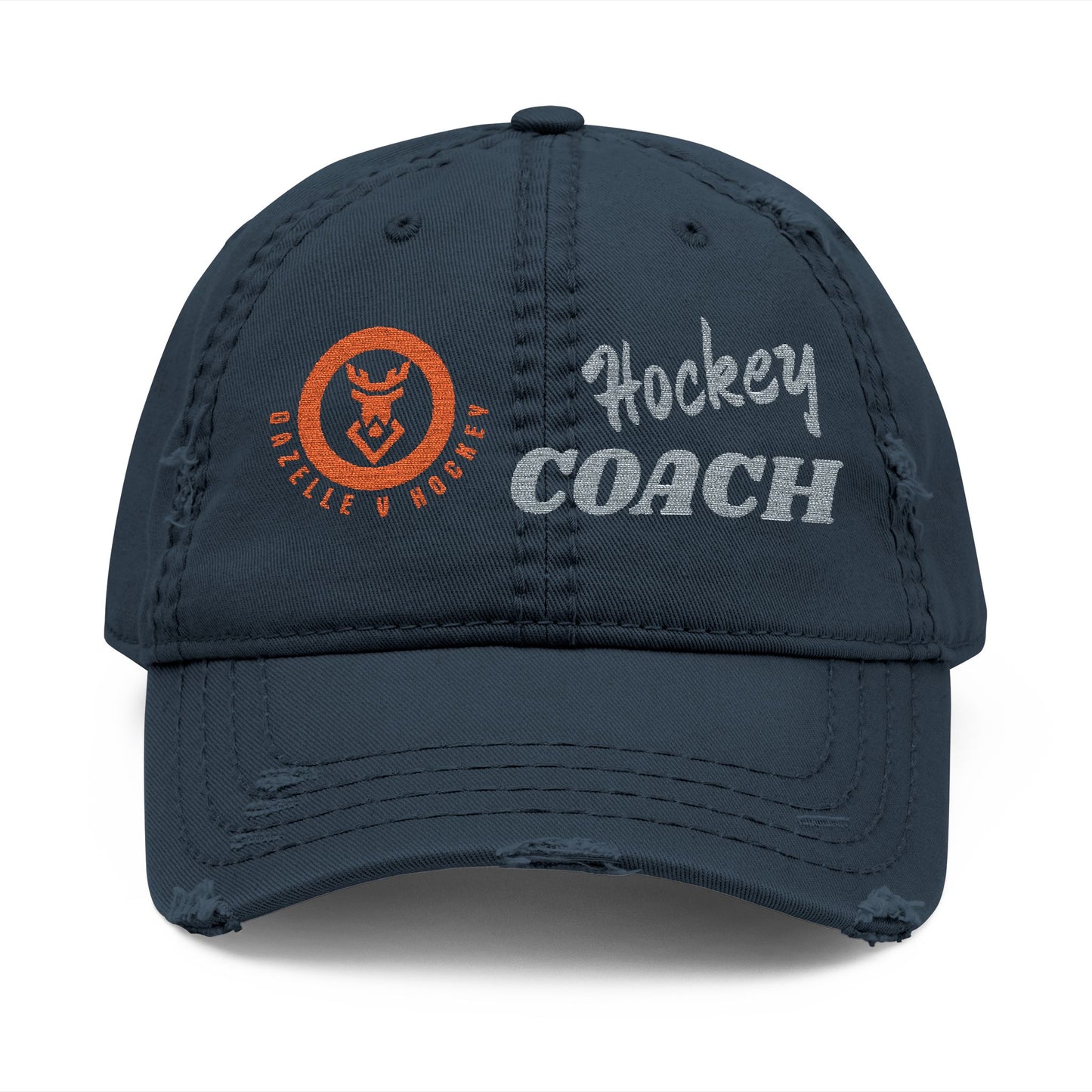 Gazelle V Hockey "Hockey Coach" Distressed Embroidered Cap