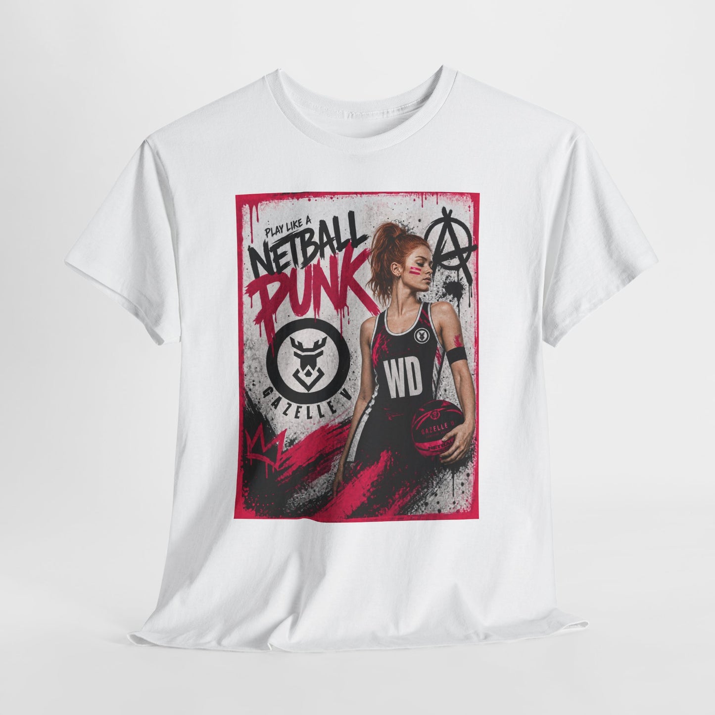 'WD Netball Punk' Limited Edition T-Shirt. PERSONALISATION AVAILABLE