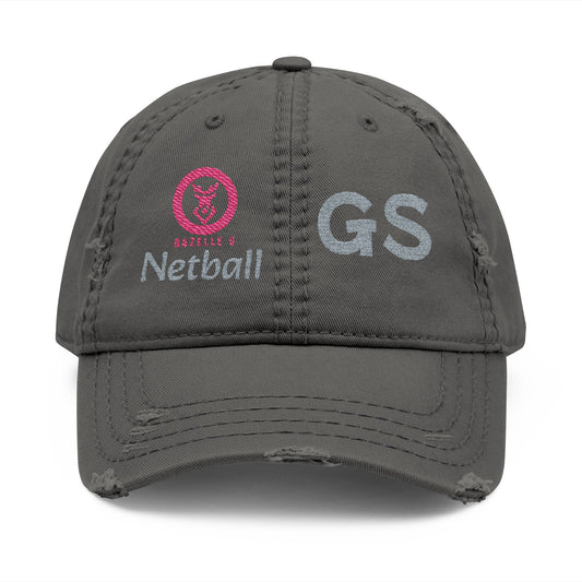 Gazelle 'Netball GS' Embroidered Distressed Baseball Cap