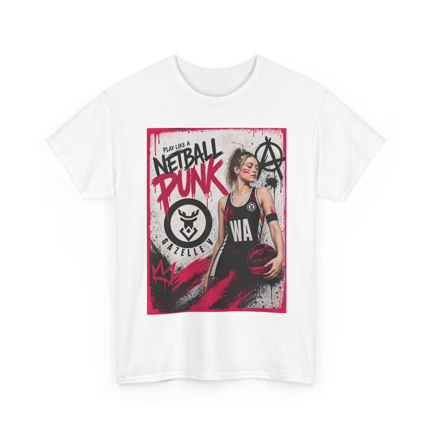 'WA Netball Punk' Limited Edition T-Shirt. PERSONALISATION AVAILABLE