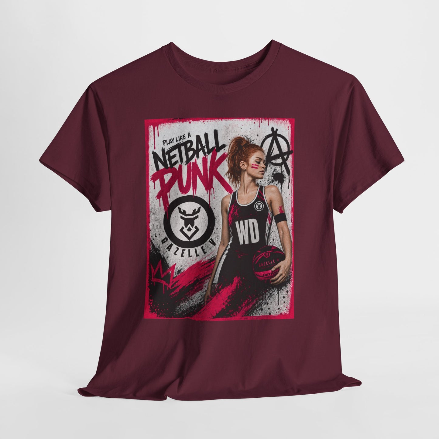'WD Netball Punk' Limited Edition T-Shirt. PERSONALISATION AVAILABLE