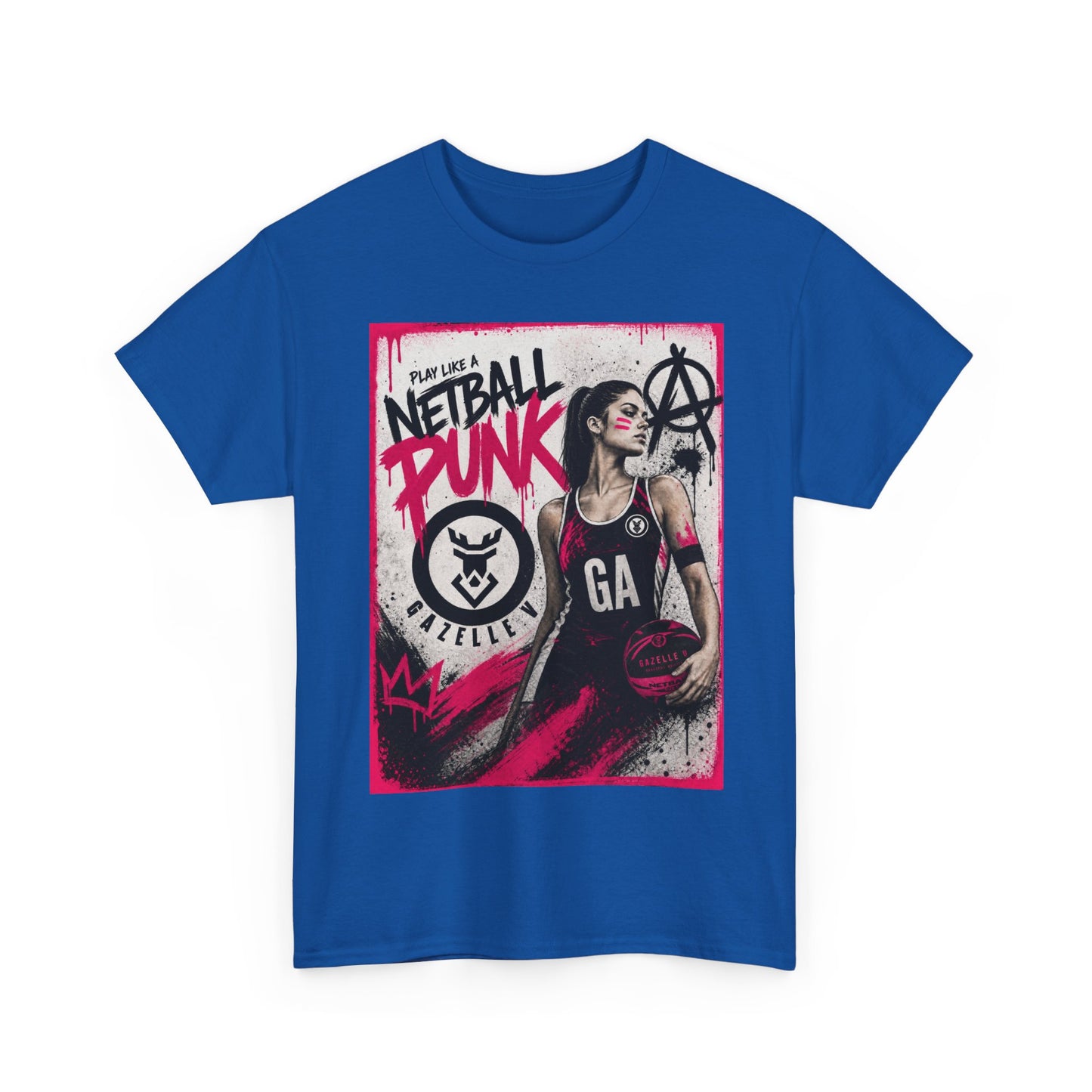 'GA Netball Punk' Limited Edition T-Shirt. PERSONALISATION AVAILABLE