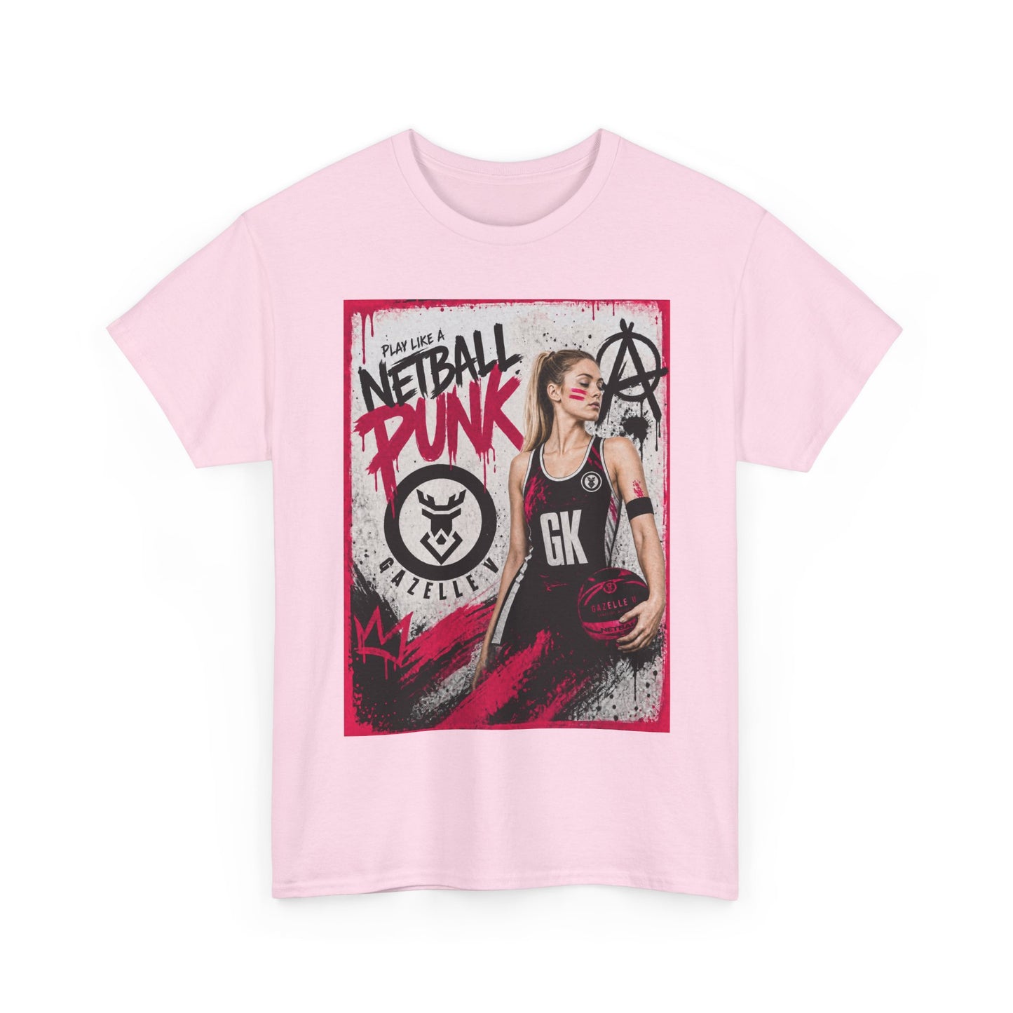 'GK Netball Punk' Limited Edition T-Shirt. PERSONALISATION AVAILABLE