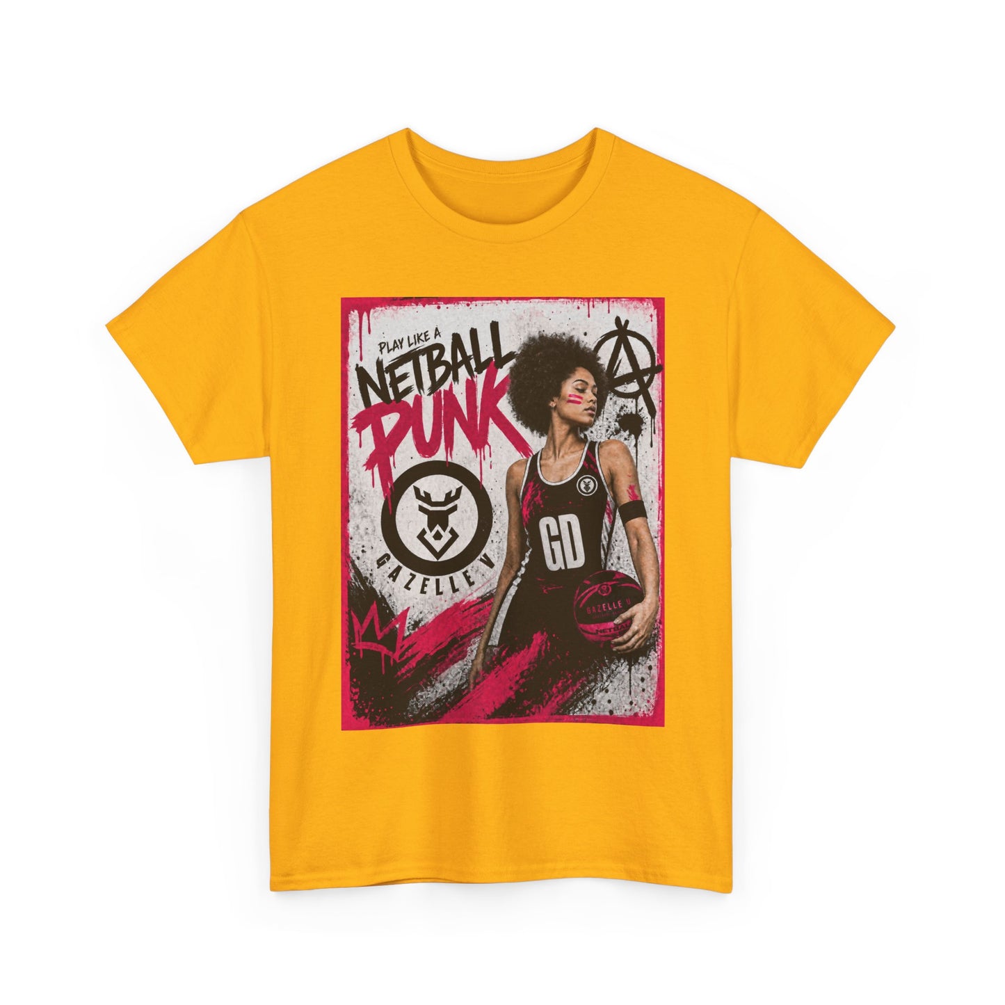 'GD Netball Punk' Limited Edition T-Shirt. PERSONALISATION AVAILABLE