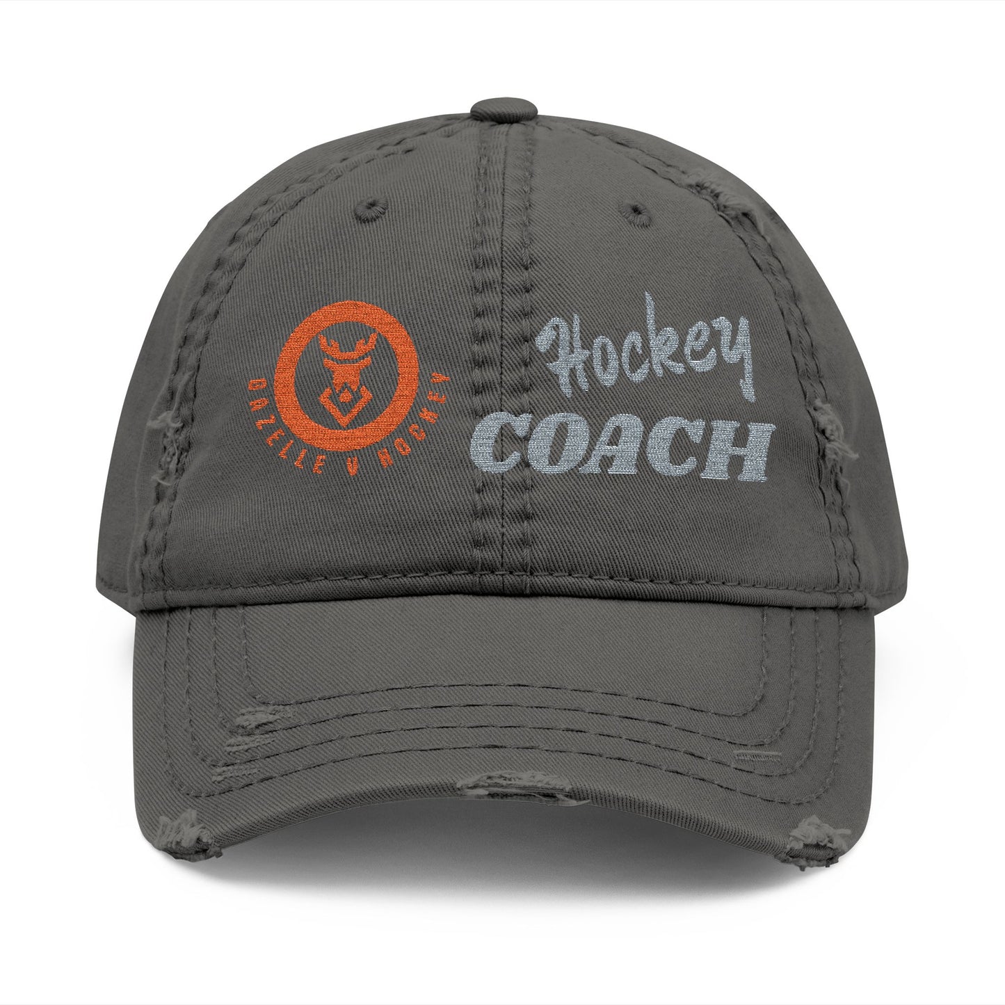 Gazelle V Hockey "Hockey Coach" Distressed Embroidered Cap