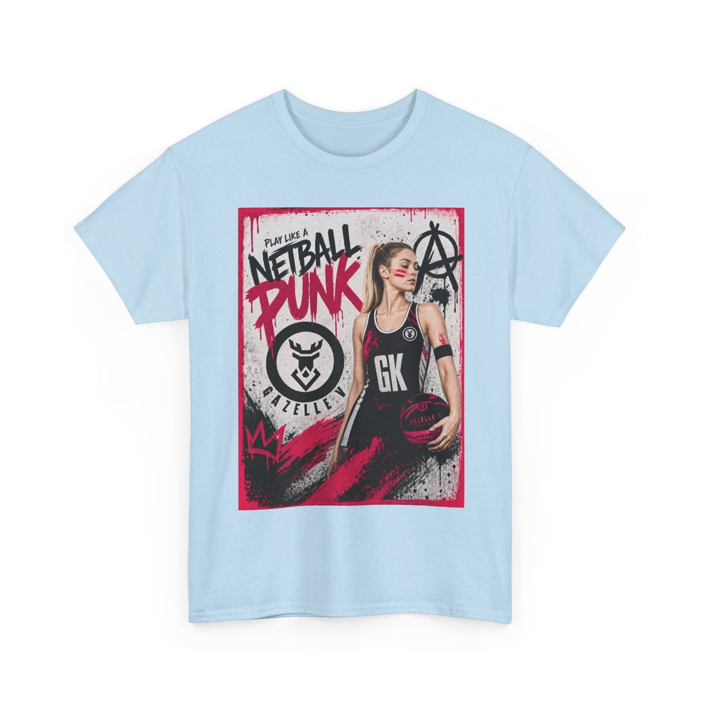 'GK Netball Punk' Limited Edition T-Shirt. PERSONALISATION AVAILABLE