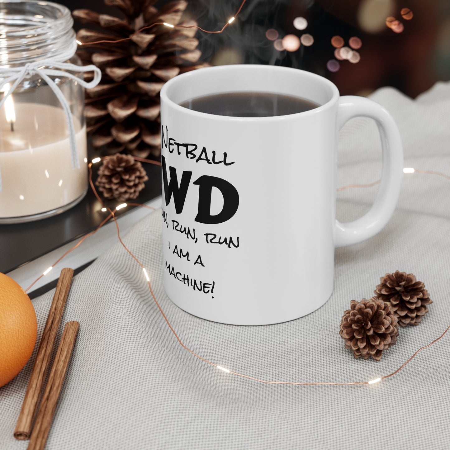 Gazelle 'Netball WD - Run, Run, Run...I Am A Machine!' coffee mug