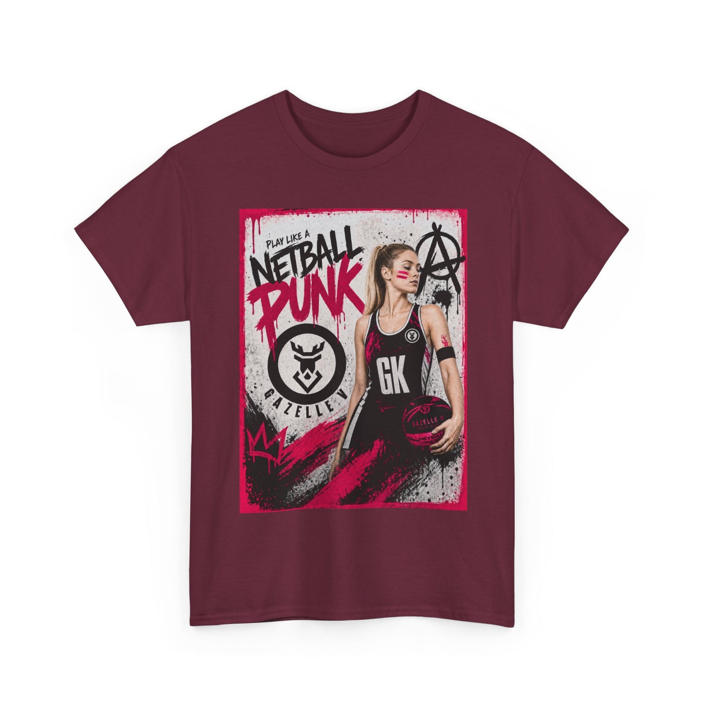 'GK Netball Punk' Limited Edition T-Shirt. PERSONALISATION AVAILABLE
