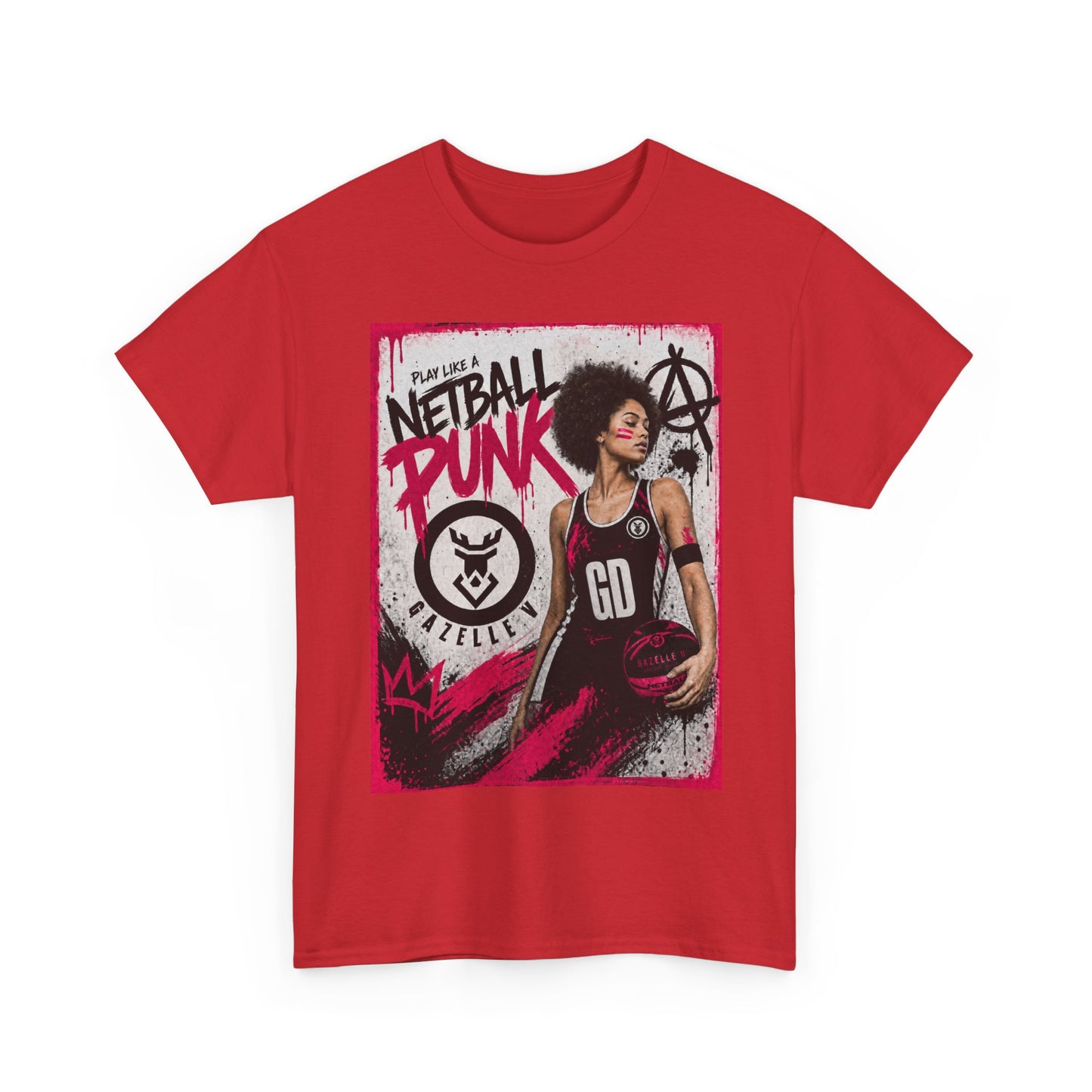 'GD Netball Punk' Limited Edition T-Shirt. PERSONALISATION AVAILABLE