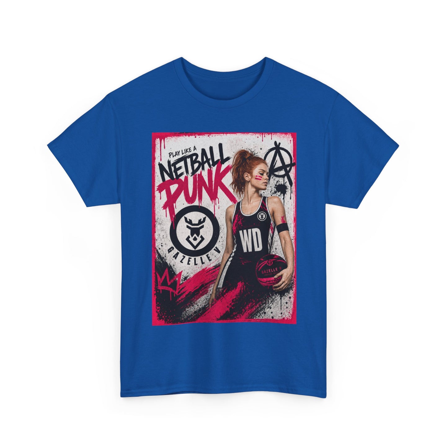 'WD Netball Punk' Limited Edition T-Shirt. PERSONALISATION AVAILABLE