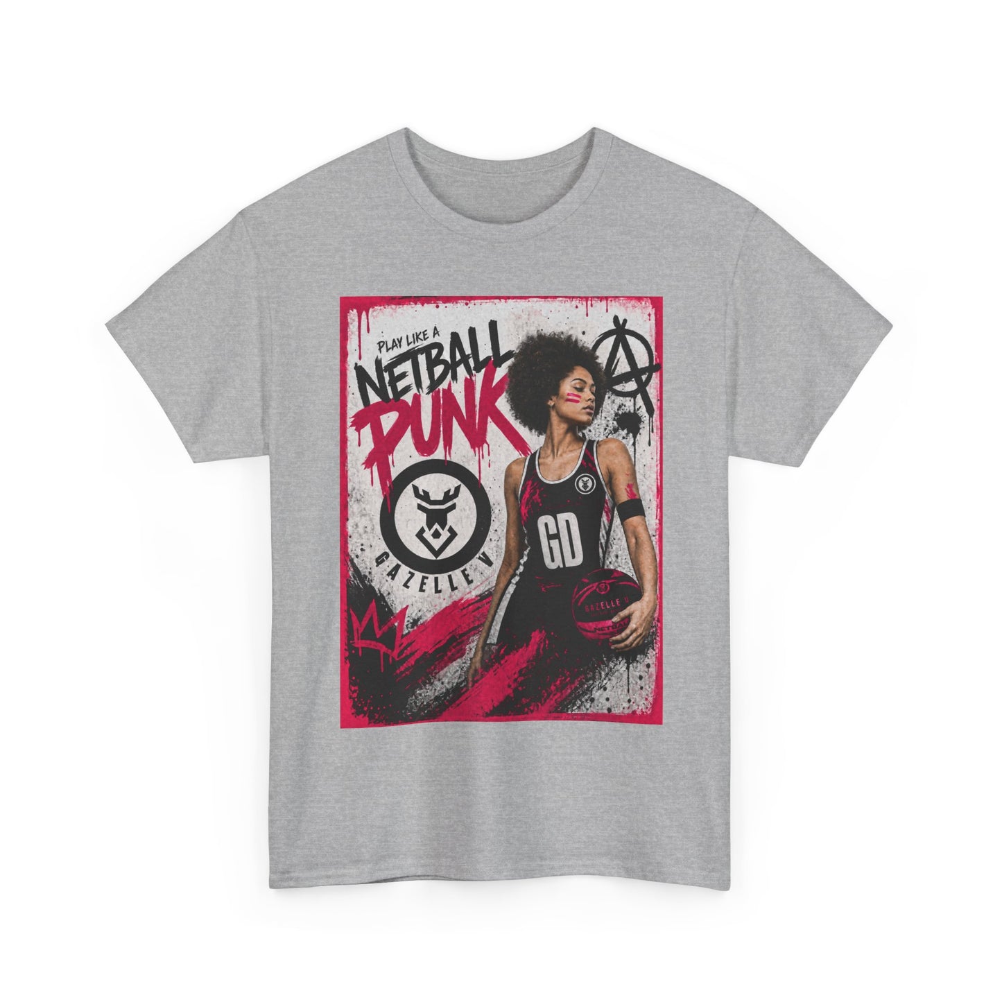 'GD Netball Punk' Limited Edition T-Shirt. PERSONALISATION AVAILABLE