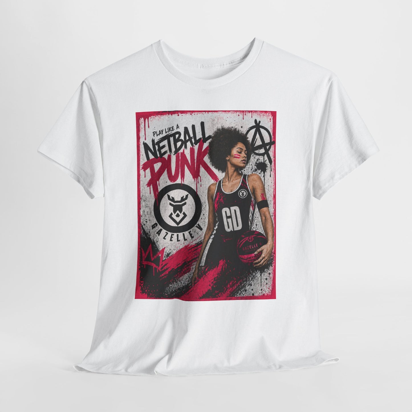 'GD Netball Punk' Limited Edition T-Shirt. PERSONALISATION AVAILABLE