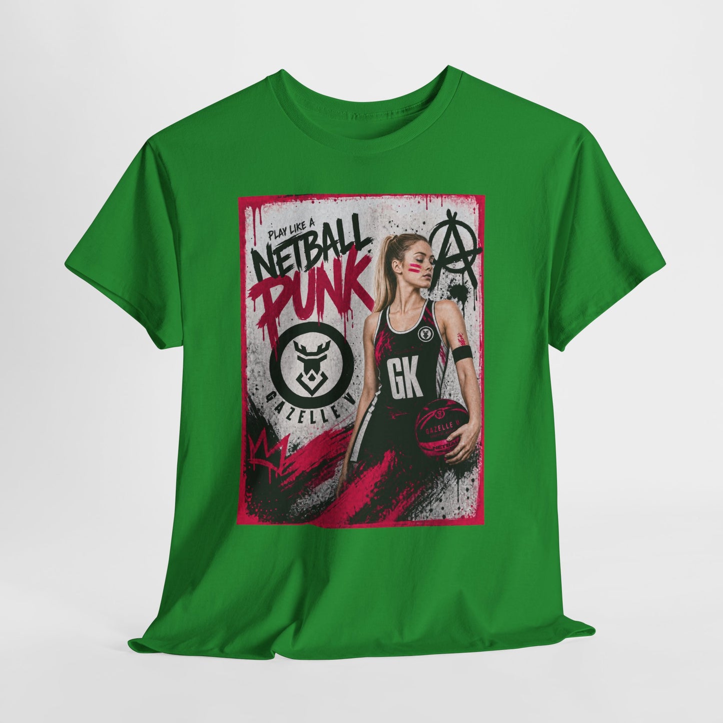 'GK Netball Punk' Limited Edition T-Shirt. PERSONALISATION AVAILABLE
