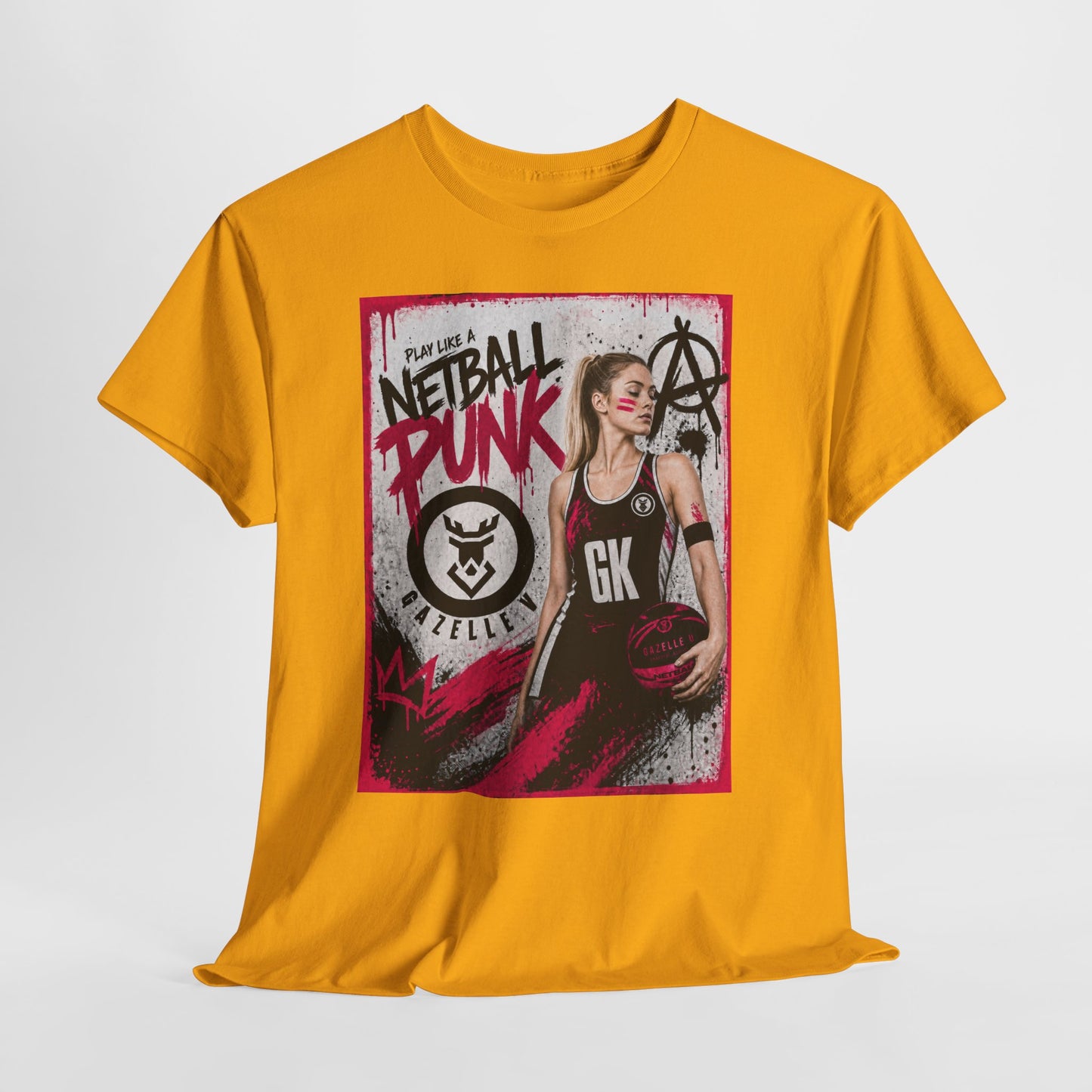 'GK Netball Punk' Limited Edition T-Shirt. PERSONALISATION AVAILABLE