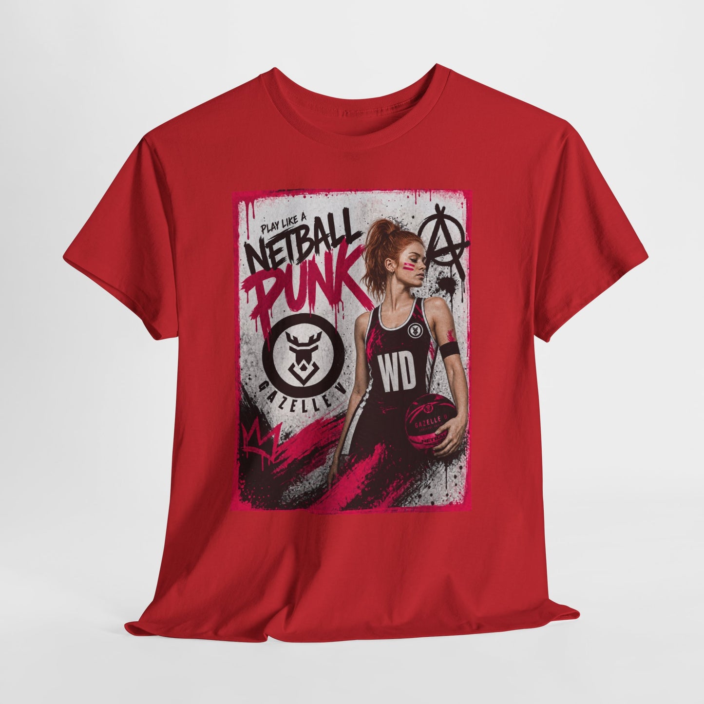 'WD Netball Punk' Limited Edition T-Shirt. PERSONALISATION AVAILABLE