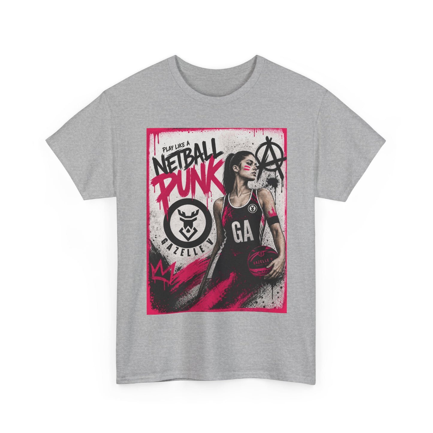 'GA Netball Punk' Limited Edition T-Shirt. PERSONALISATION AVAILABLE