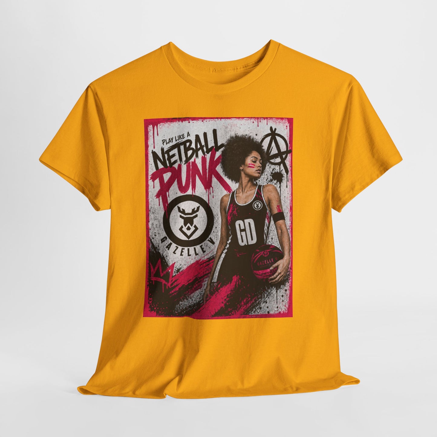 'GD Netball Punk' Limited Edition T-Shirt. PERSONALISATION AVAILABLE