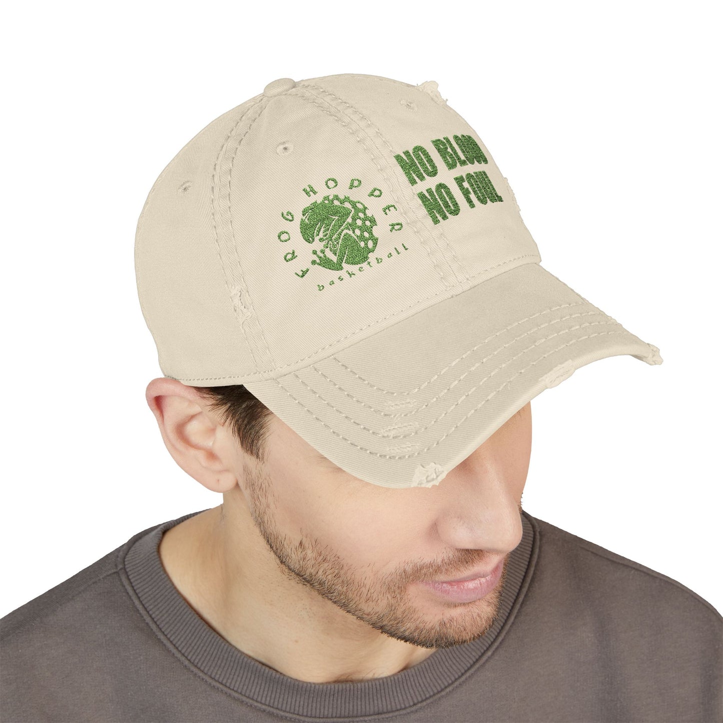 Frog Hopper Basketball 'No Blood No Foul' Baseball Cap