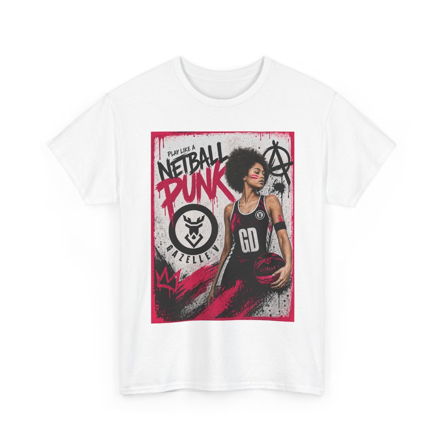 'GD Netball Punk' Limited Edition T-Shirt. PERSONALISATION AVAILABLE
