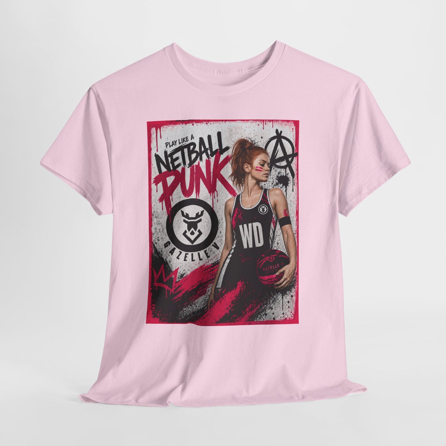 'WD Netball Punk' Limited Edition T-Shirt. PERSONALISATION AVAILABLE