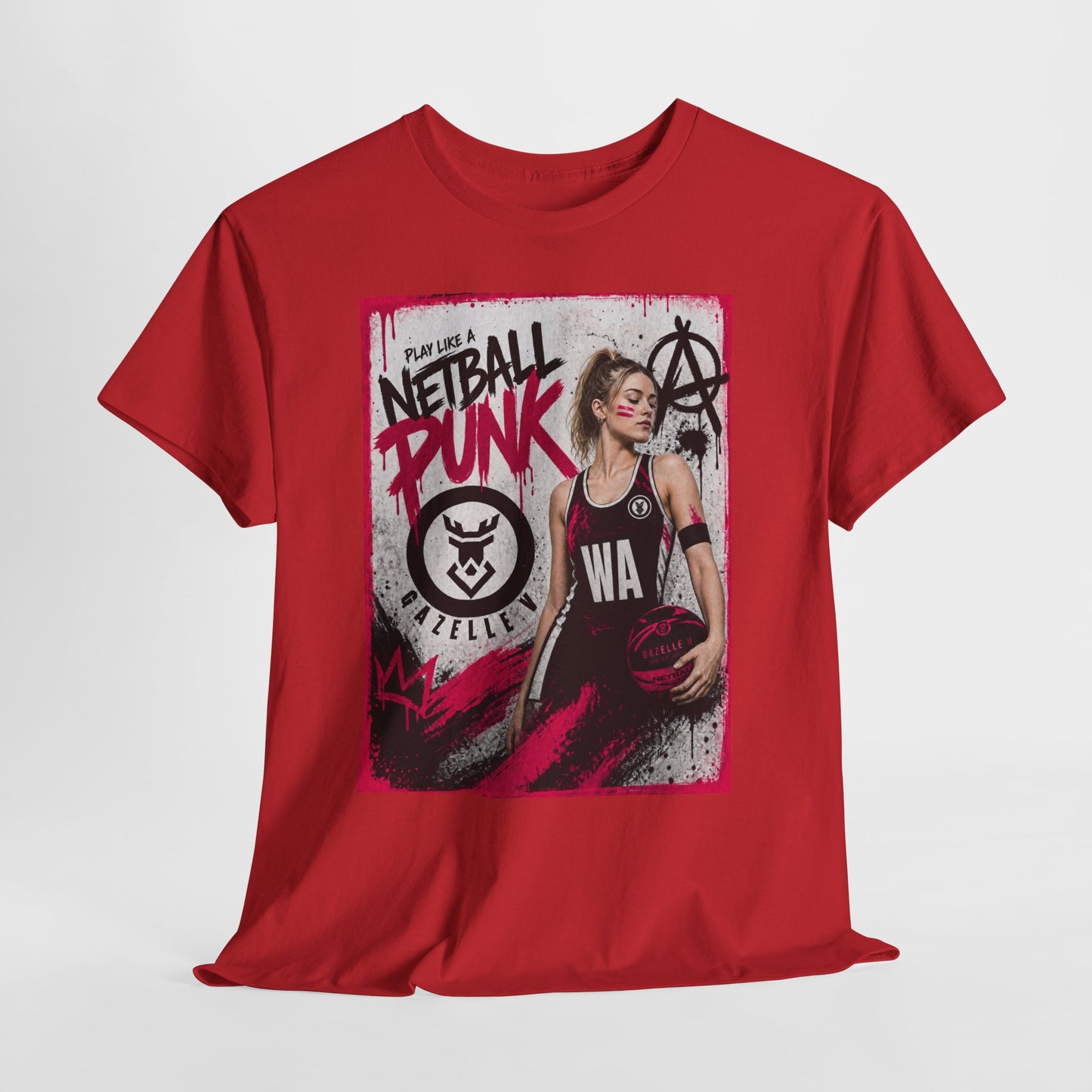 'WA Netball Punk' Limited Edition T-Shirt. PERSONALISATION AVAILABLE