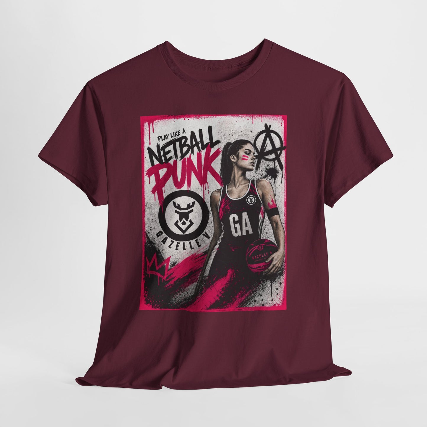 'GA Netball Punk' Limited Edition T-Shirt. PERSONALISATION AVAILABLE