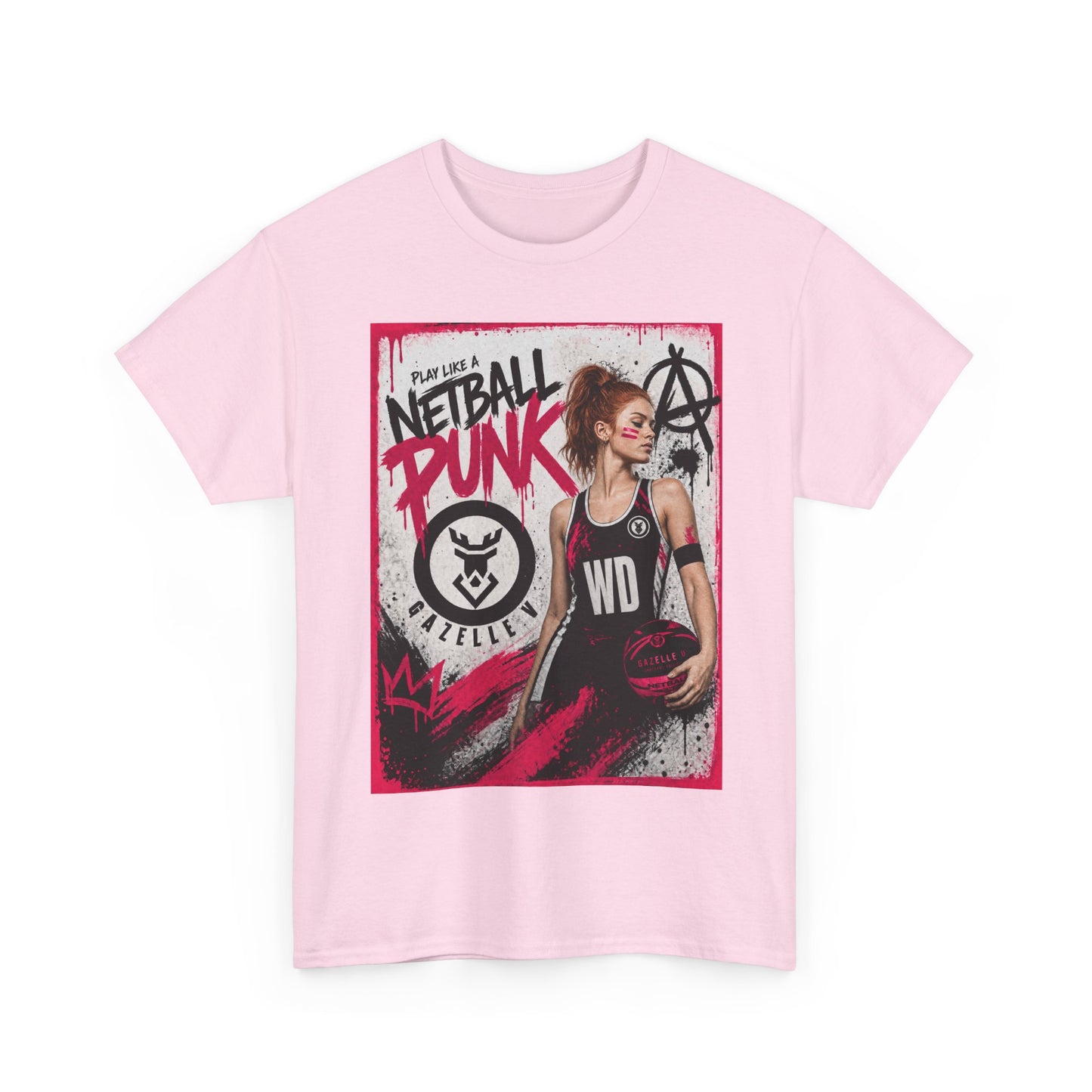 'WD Netball Punk' Limited Edition T-Shirt. PERSONALISATION AVAILABLE