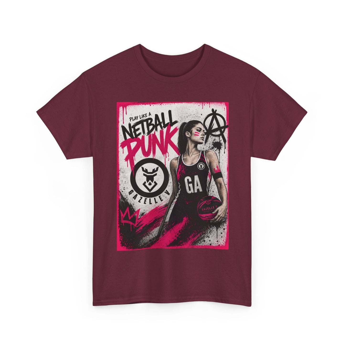 'GA Netball Punk' Limited Edition T-Shirt. PERSONALISATION AVAILABLE