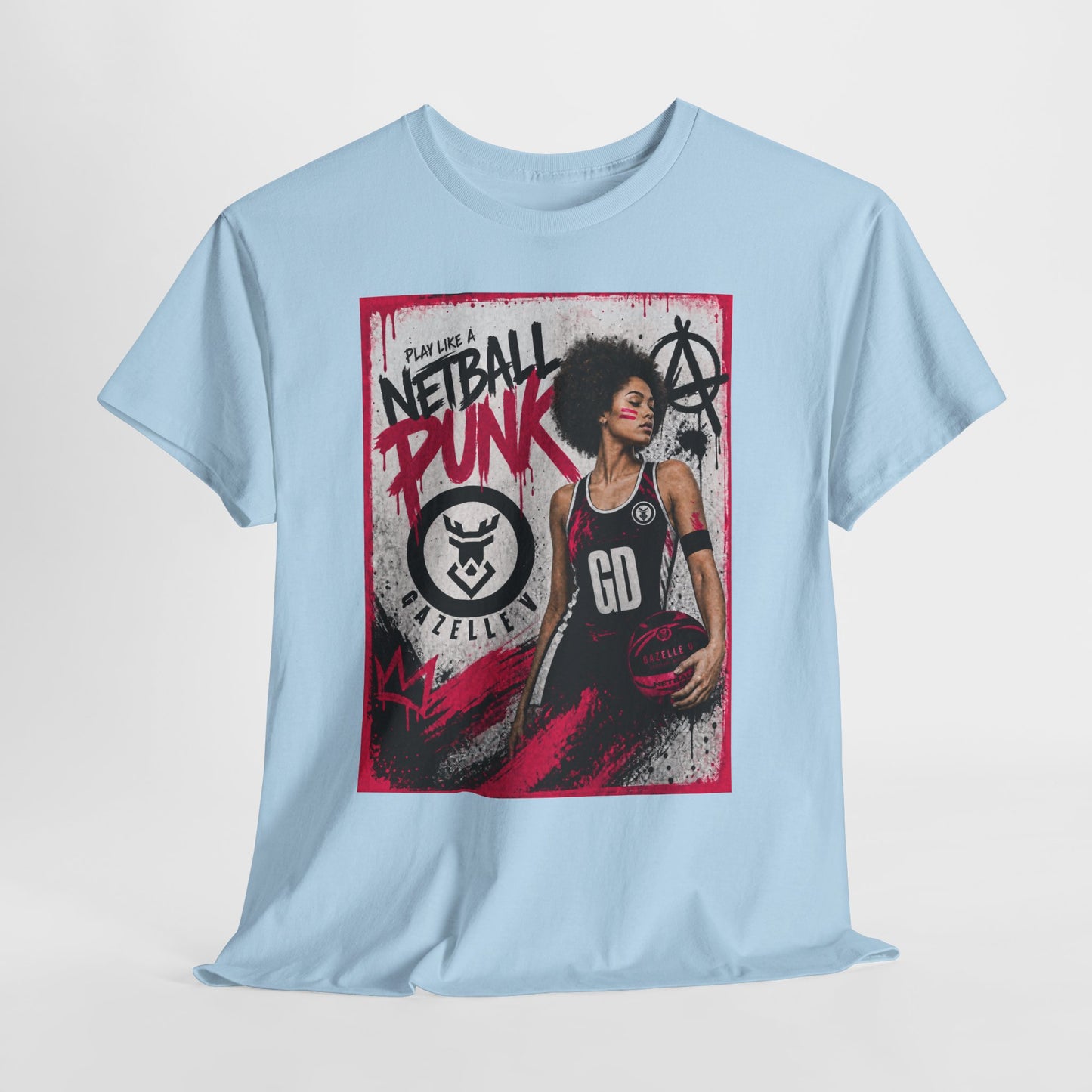 'GD Netball Punk' Limited Edition T-Shirt. PERSONALISATION AVAILABLE
