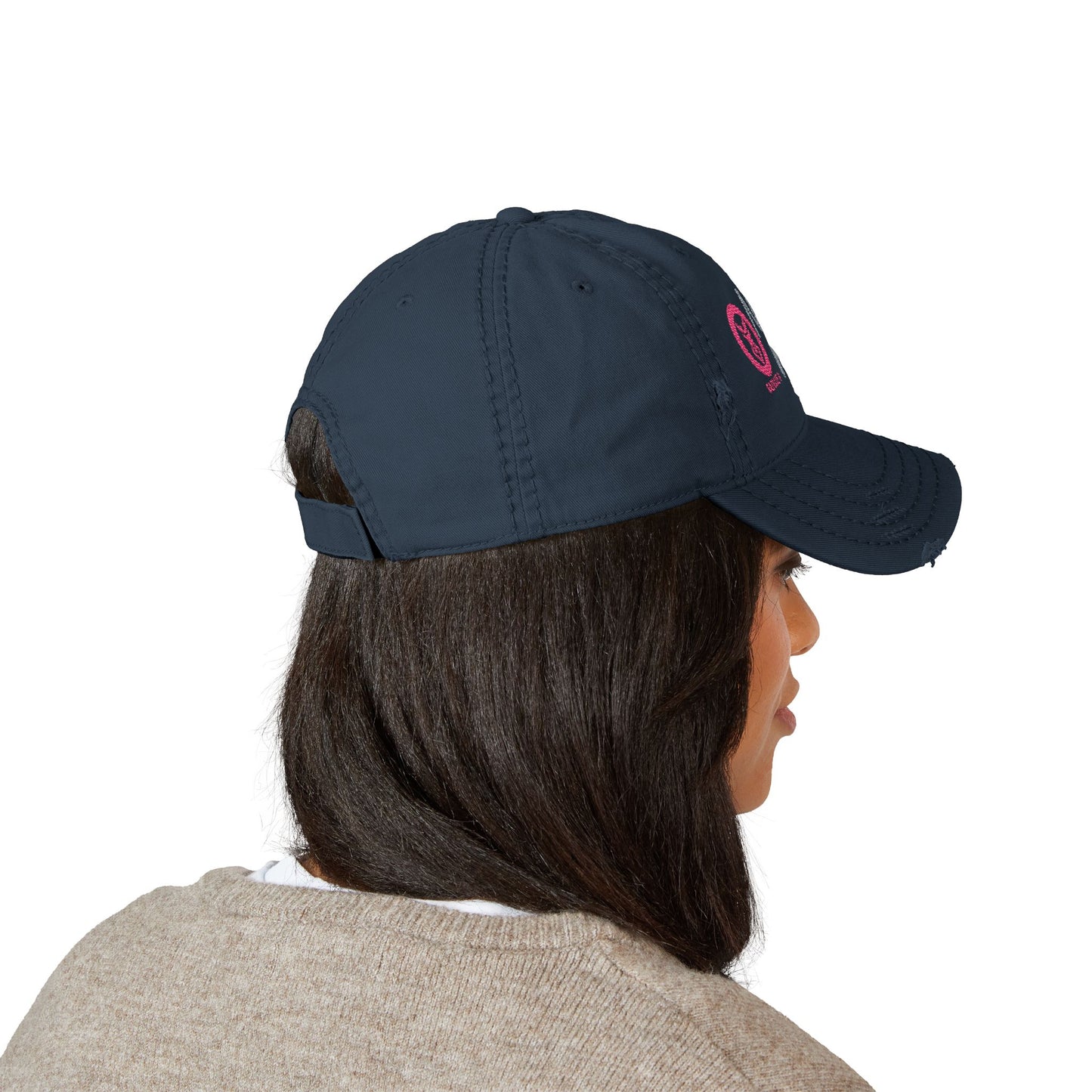 Gazelle 'Netball Mum' Embroidered Distressed Baseball Cap