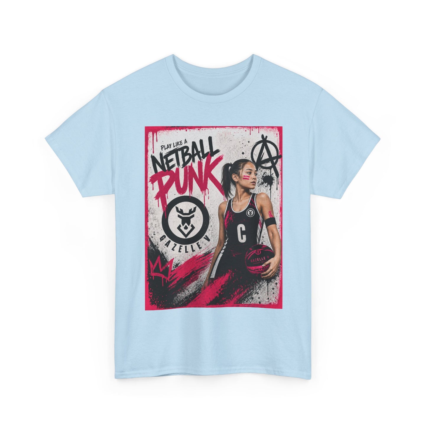 'C Netball Punk' Limited Edition T-Shirt. PERSONALISATION AVAILABLE