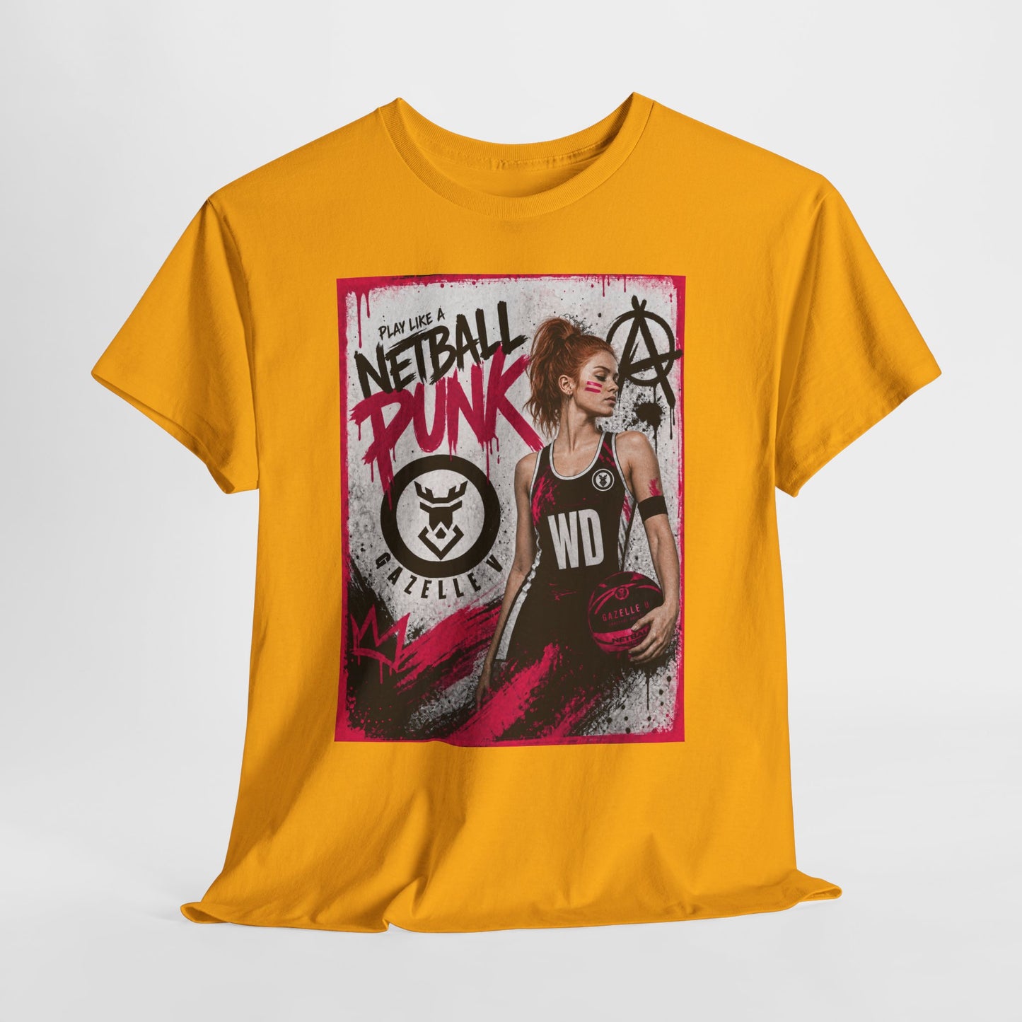 'WD Netball Punk' Limited Edition T-Shirt. PERSONALISATION AVAILABLE