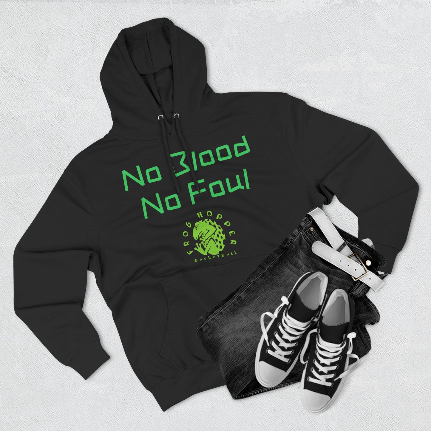 Frog Hopper Basketball "No Blood. No Foul" Sports Hoodie